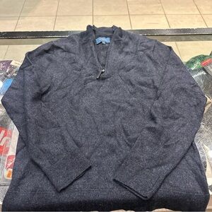 Fairlane 100% Merino Wool 1/4 Zip Sweater Men’s Navy Blue Long Sleeve XL